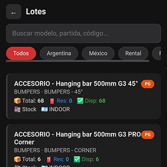 QR Stock lotes
