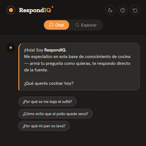 RespondIQ modo oscuro